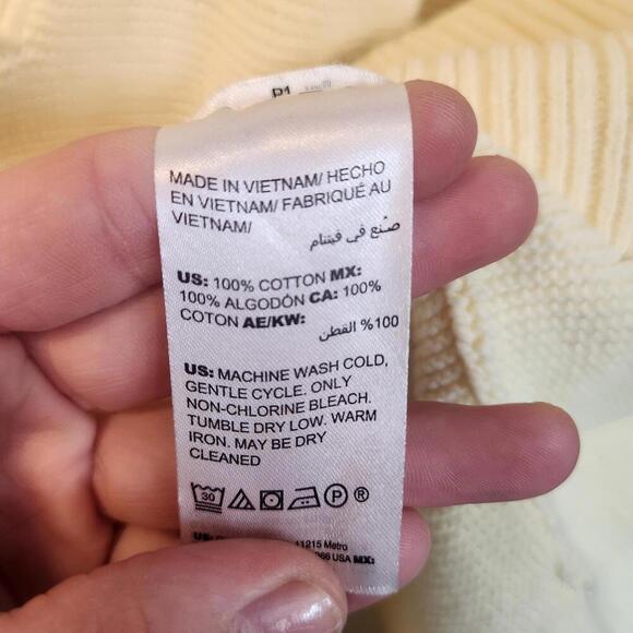 Chico's Women's V-Neck Sweater Size 2X Cream Yellow - Picture 3 of 7